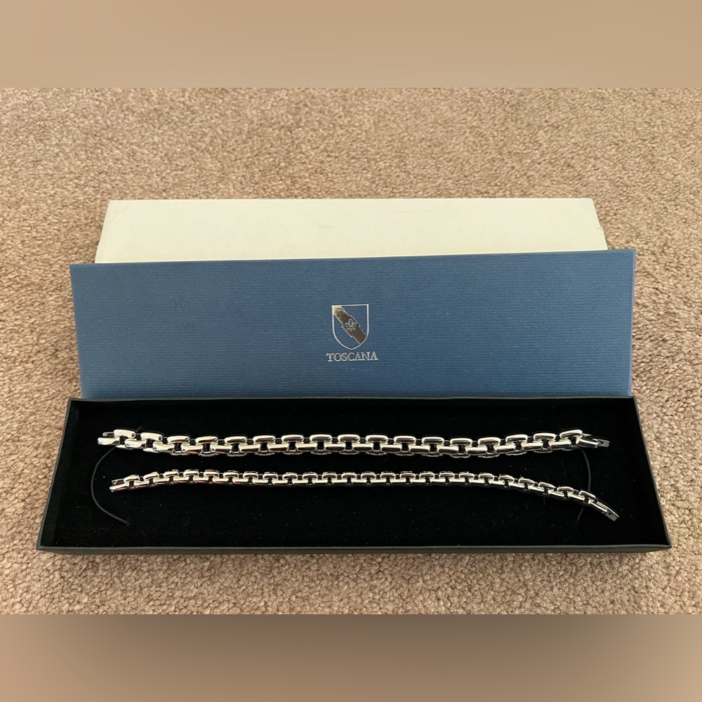 Toscana 2 matching stainless steel bracelet set - new